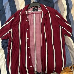 XL Hollister light button up short sleeve